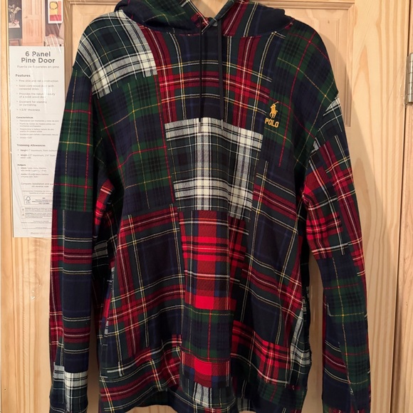 Polo by Ralph Lauren Men's Plaid Patchwork Hoodie